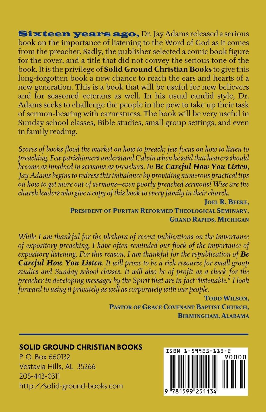 Rückseitencover Be Careful How You Listen