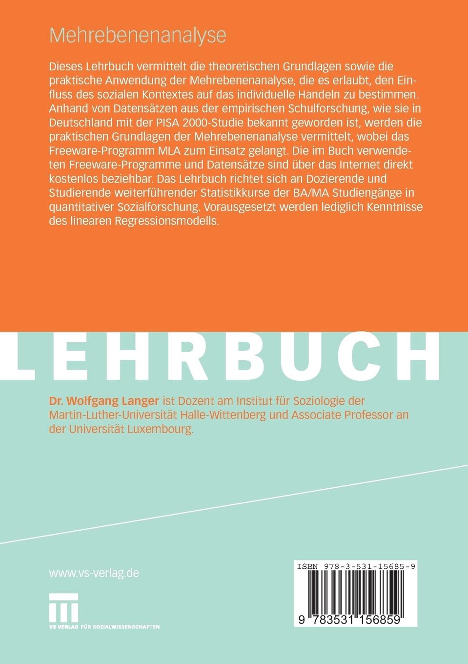 Rückseitencover Mehrebenenanalyse