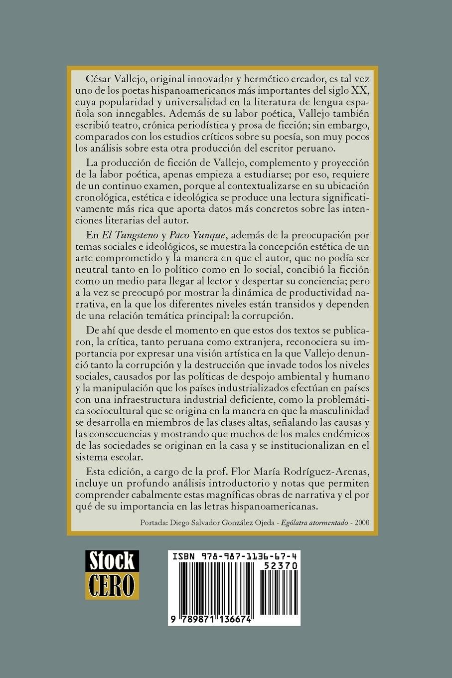 Rückseitencover El tungsteno / Paco Yunque