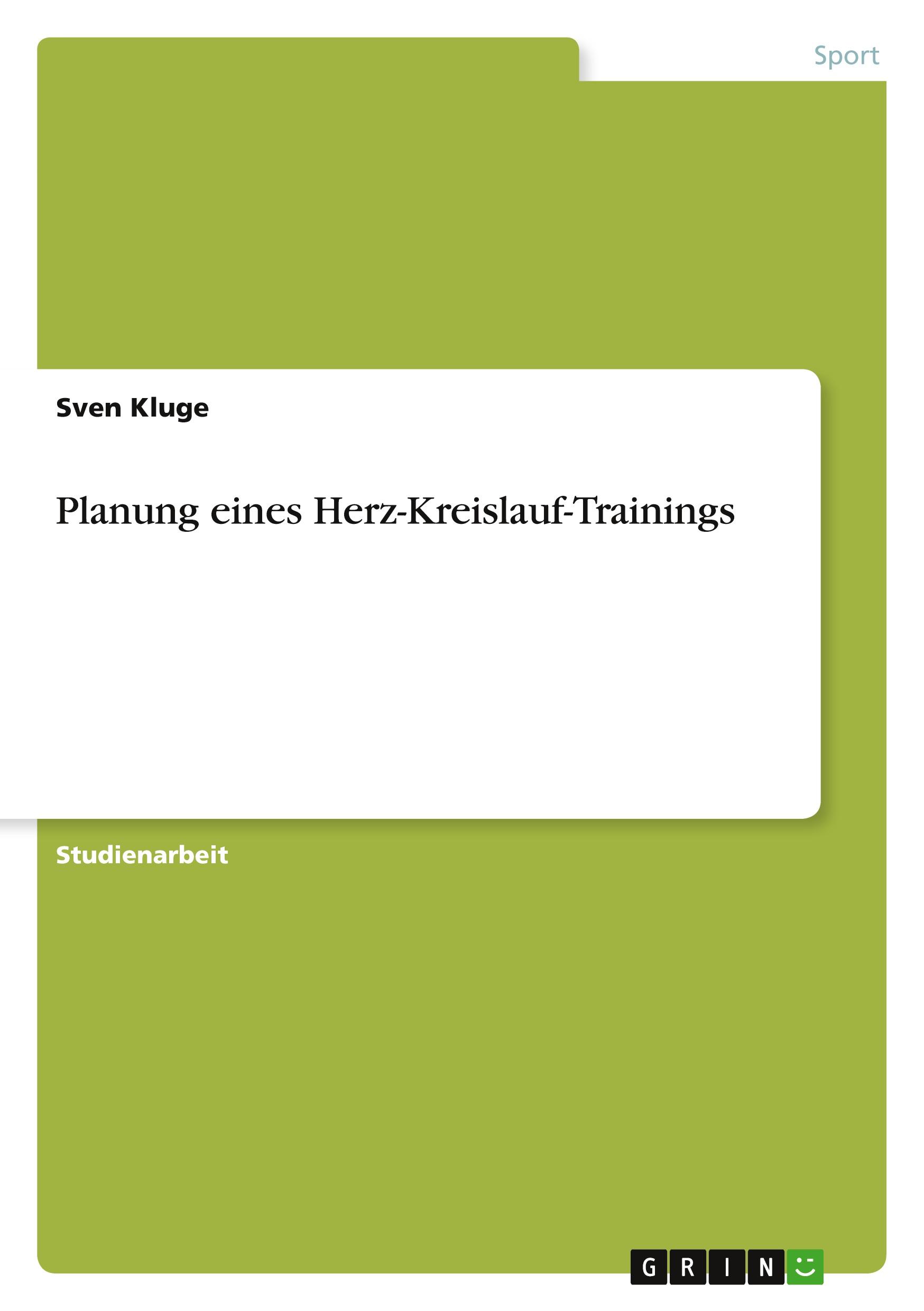 Vorderes Coverbild Planung eines Herz-Kreislauf-Trainings