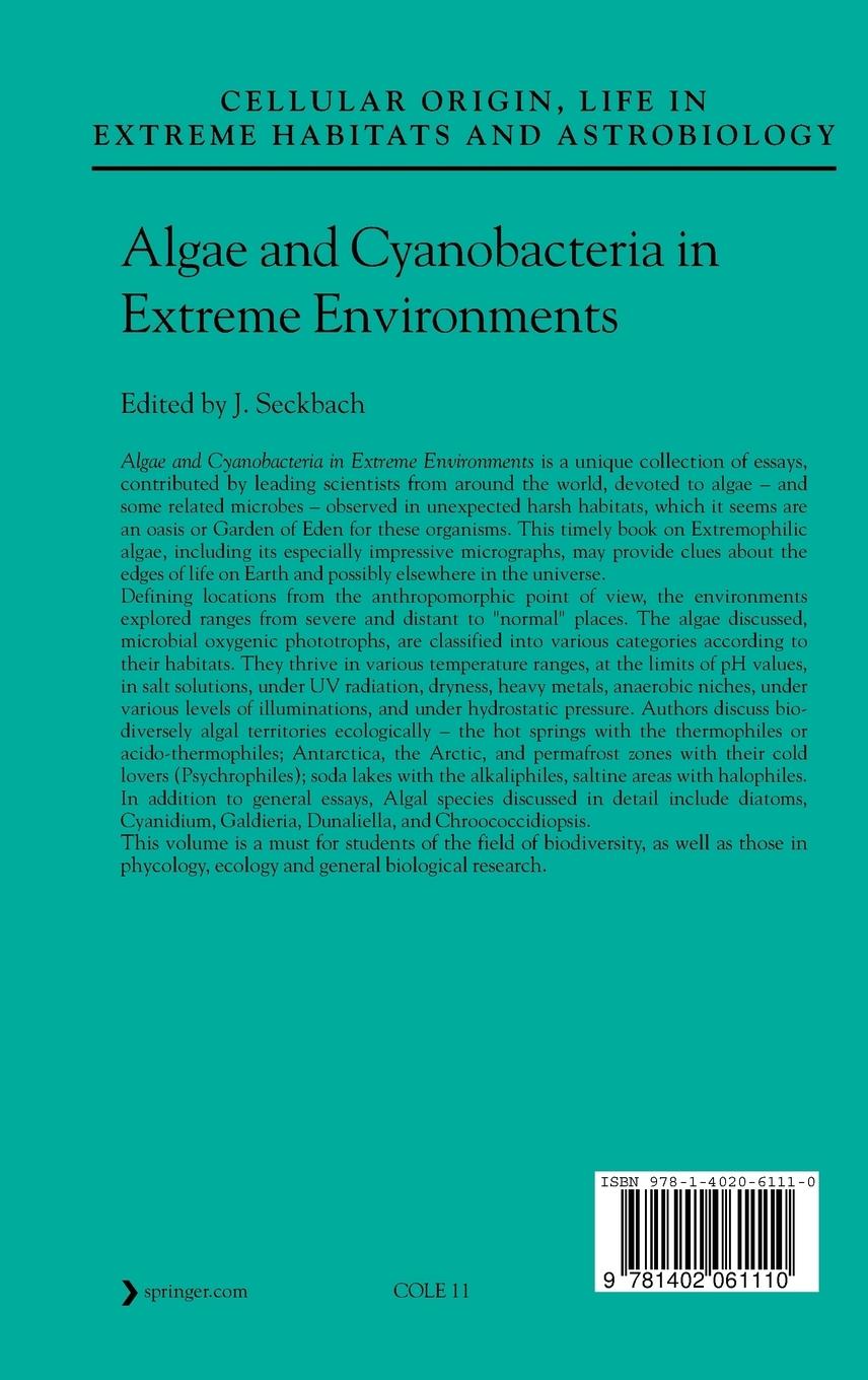 Rückseitencover Algae and Cyanobacteria in Extreme Environments