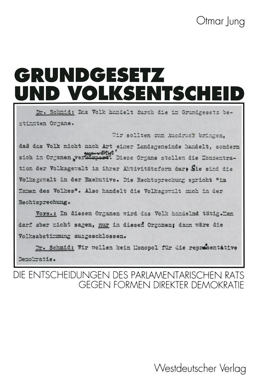 Vorderes Coverbild Grundgesetz und Volksentscheid