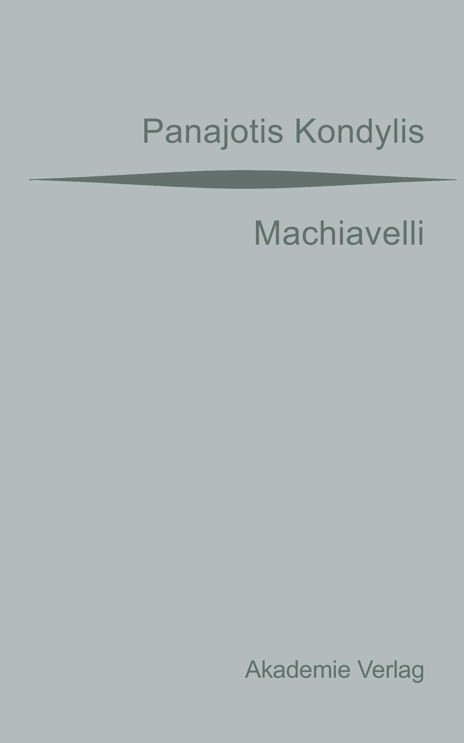 Vorderes Coverbild Machiavelli