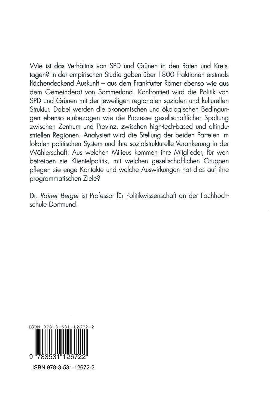Rückseitencover SPD und Grüne