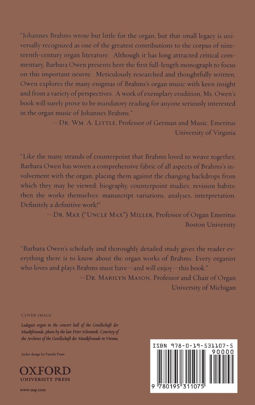 Rückseitencover The Organ Music of Johannes Brahms