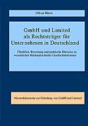 Vorderes Coverbild GmbH und Limited als Rechtsträger für Unternehmen in Deutschland