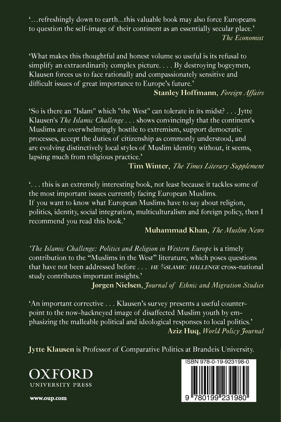 Rückseitencover The Islamic Challenge