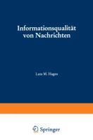 Vorderes Coverbild Informationsqualität von Nachrichten