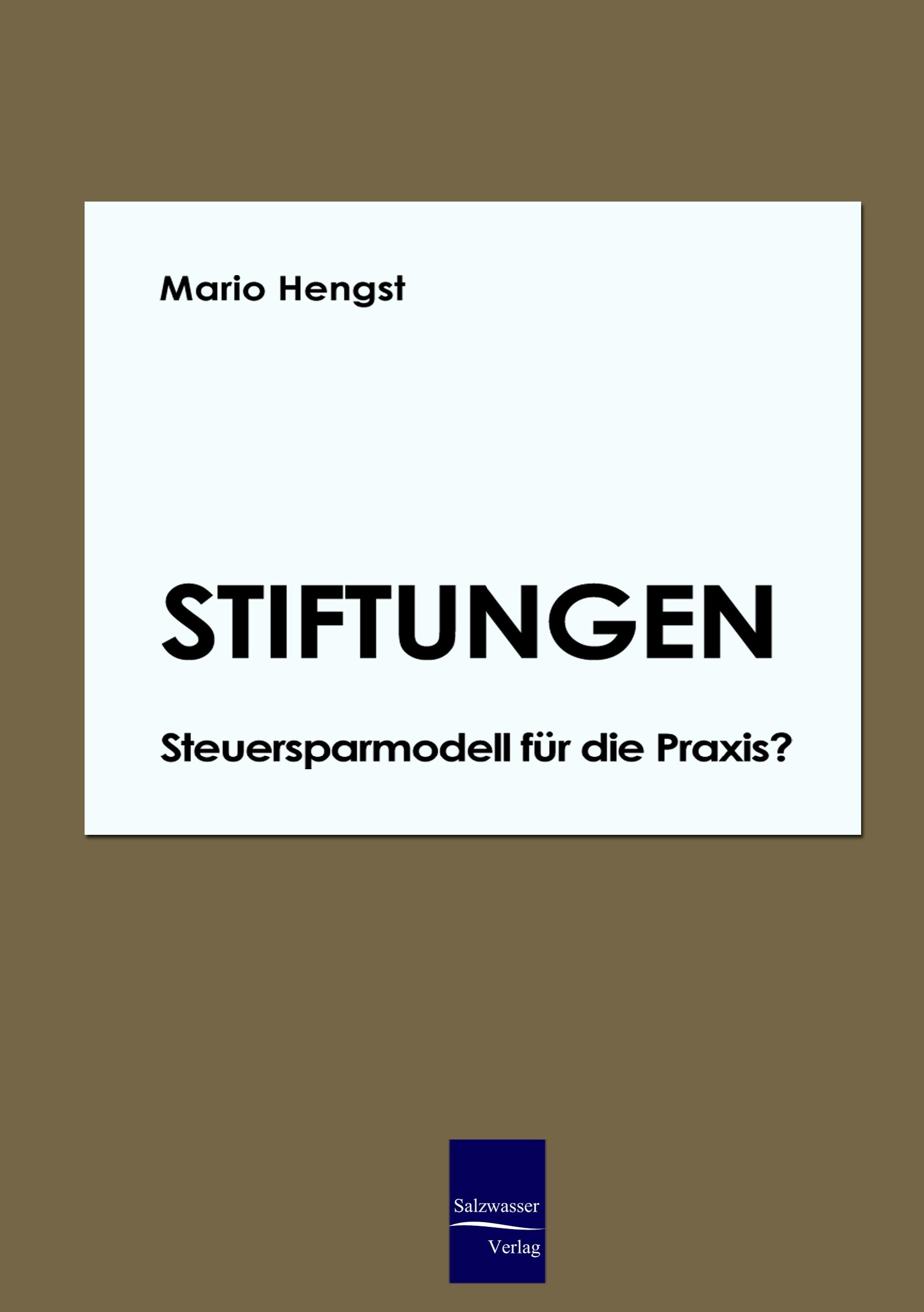 Vorderes Coverbild Stiftungen - Steuersparmodell für die Praxis?
