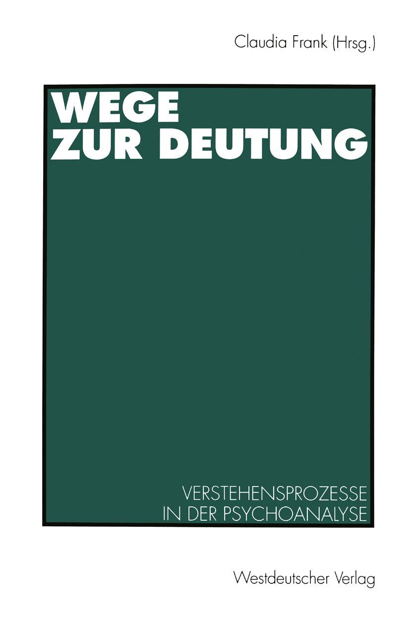 Vorderes Coverbild Wege zur Deutung