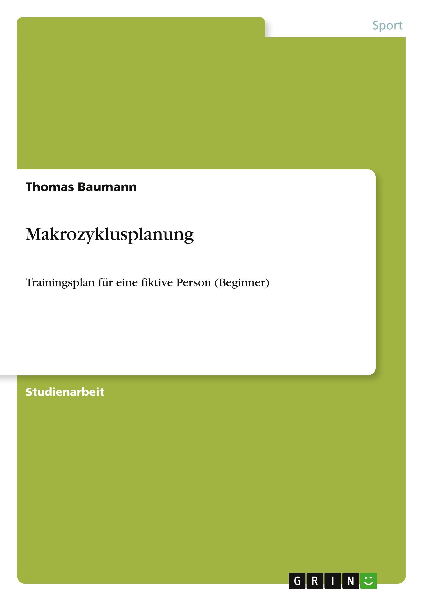 Vorderes Coverbild Makrozyklusplanung