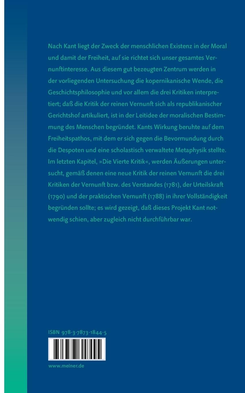 Rückseitencover Die Bestimmung des Menschen bei Kant