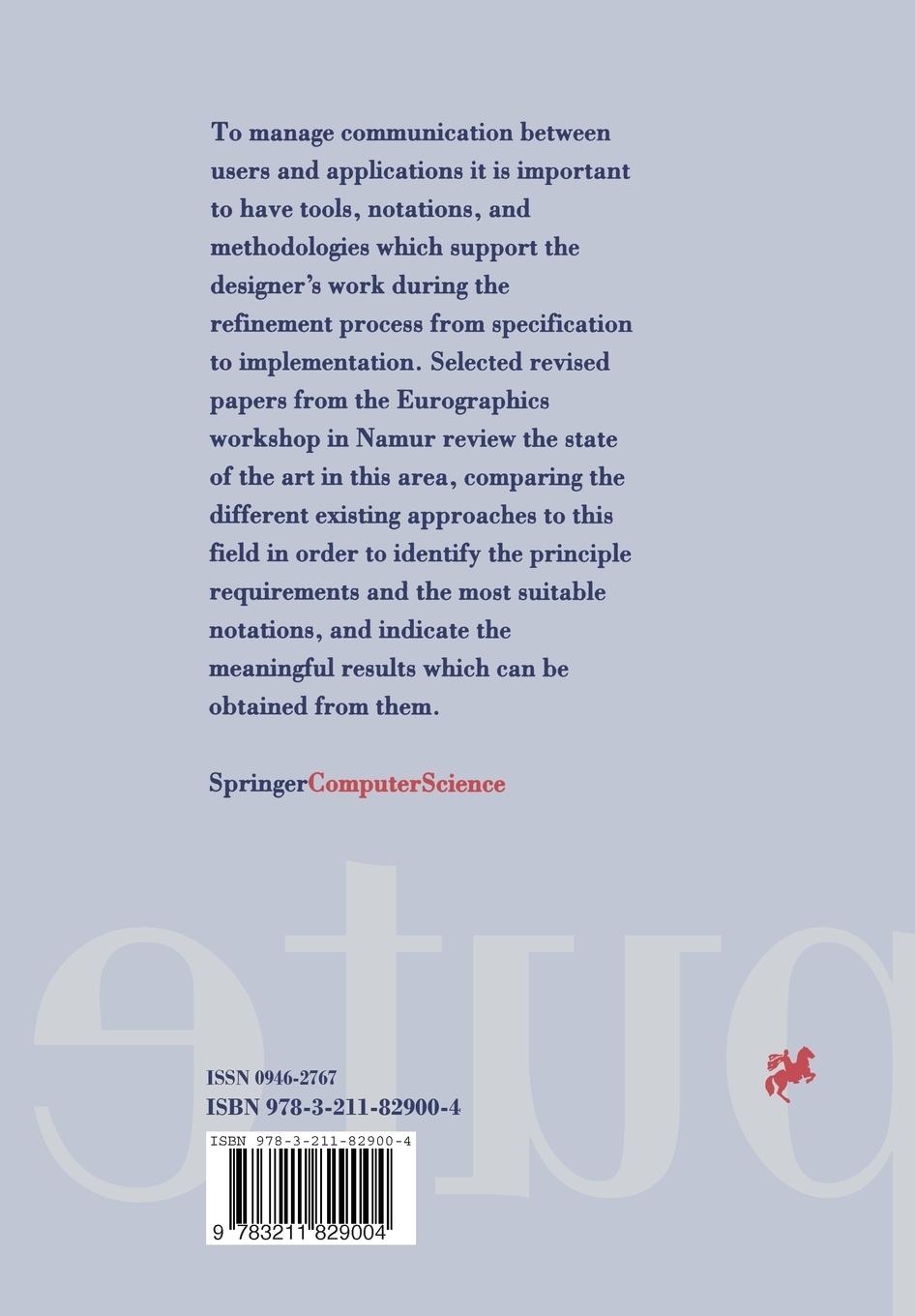 Rückseitencover Design, Specification and Verification of Interactive Systems '96