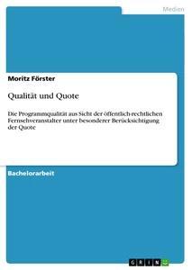 Vorderes Coverbild Qualität und Quote