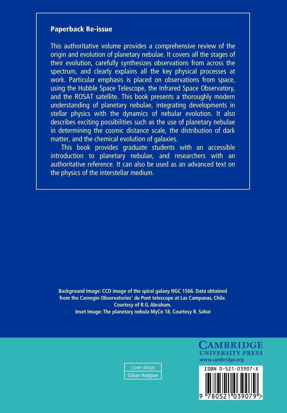 Rückseitencover The Origin and Evolution of Planetary Nebulae