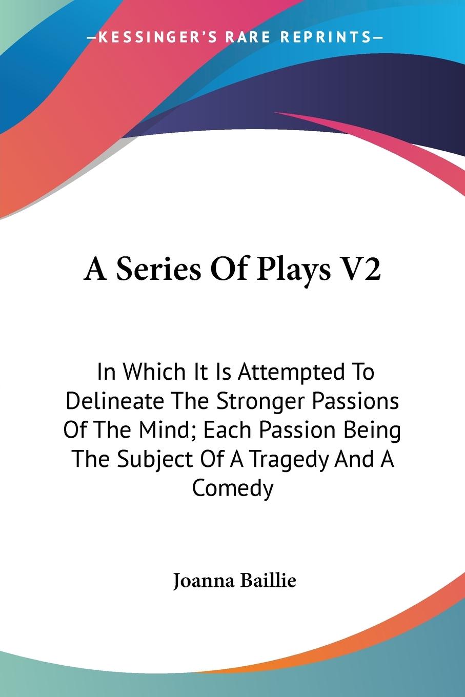 Vorderes Coverbild A Series Of Plays V2