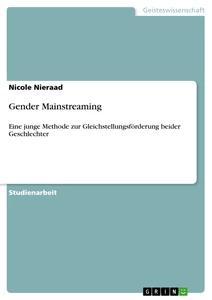 Vorderes Coverbild Gender Mainstreaming