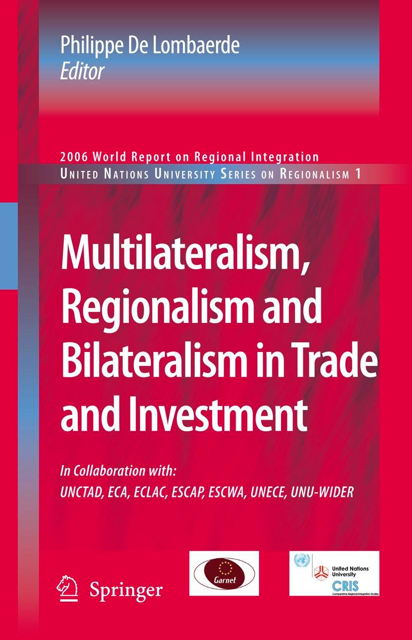 Vorderes Coverbild Multilateralism, Regionalism and Bilateralism in Trade and Investment