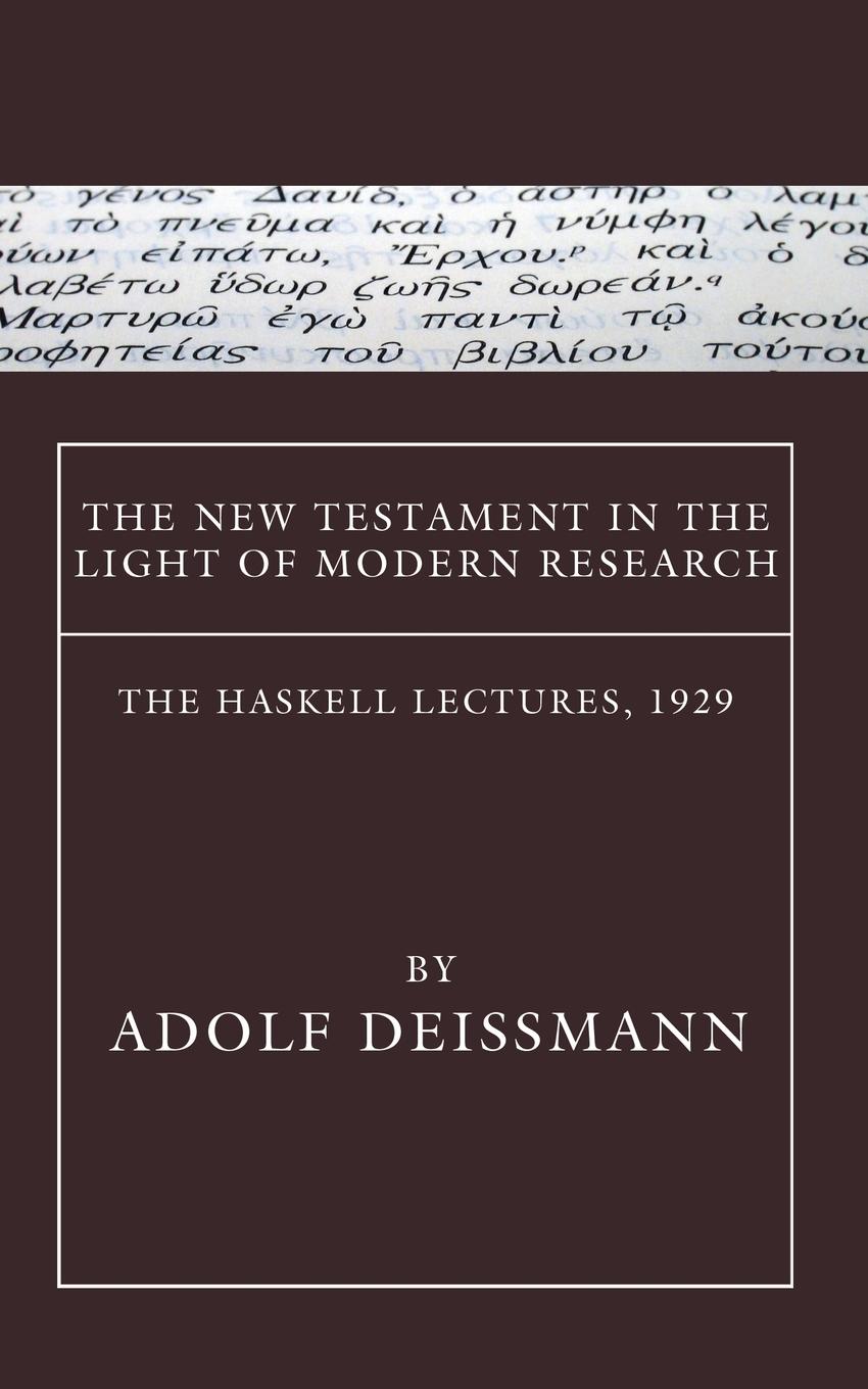 Vorderes Coverbild The New Testament in the Light of Modern Research