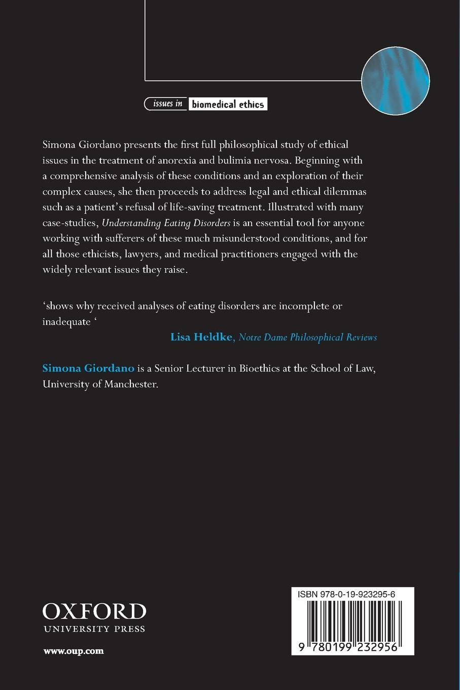 Rückseitencover Understanding Eating Disorders