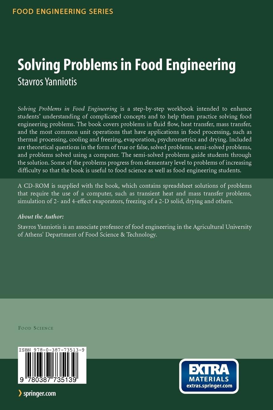 Rückseitencover Solving Problems in Food Engineering