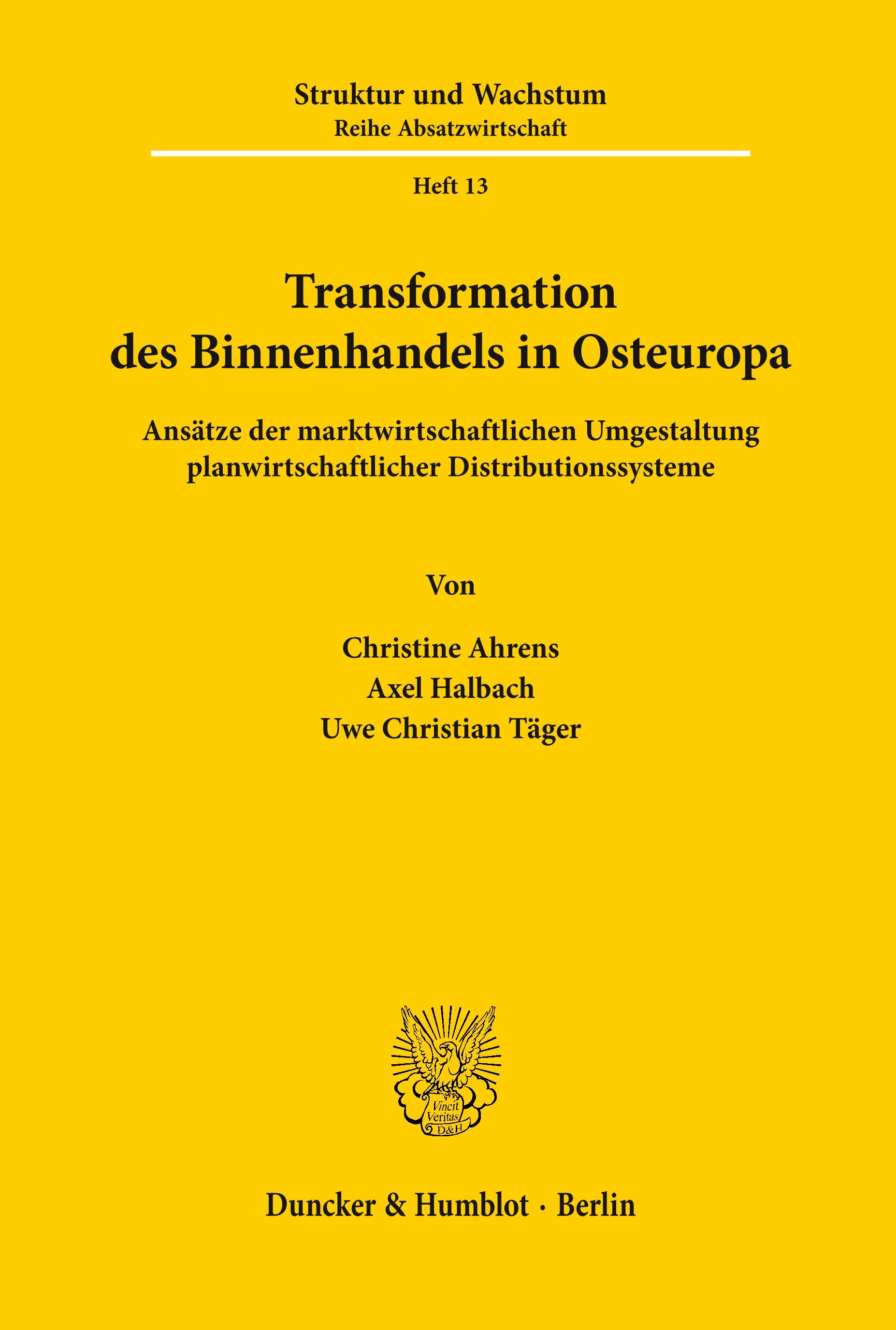 Vorderes Coverbild Transformation des Binnenhandels in Osteuropa.