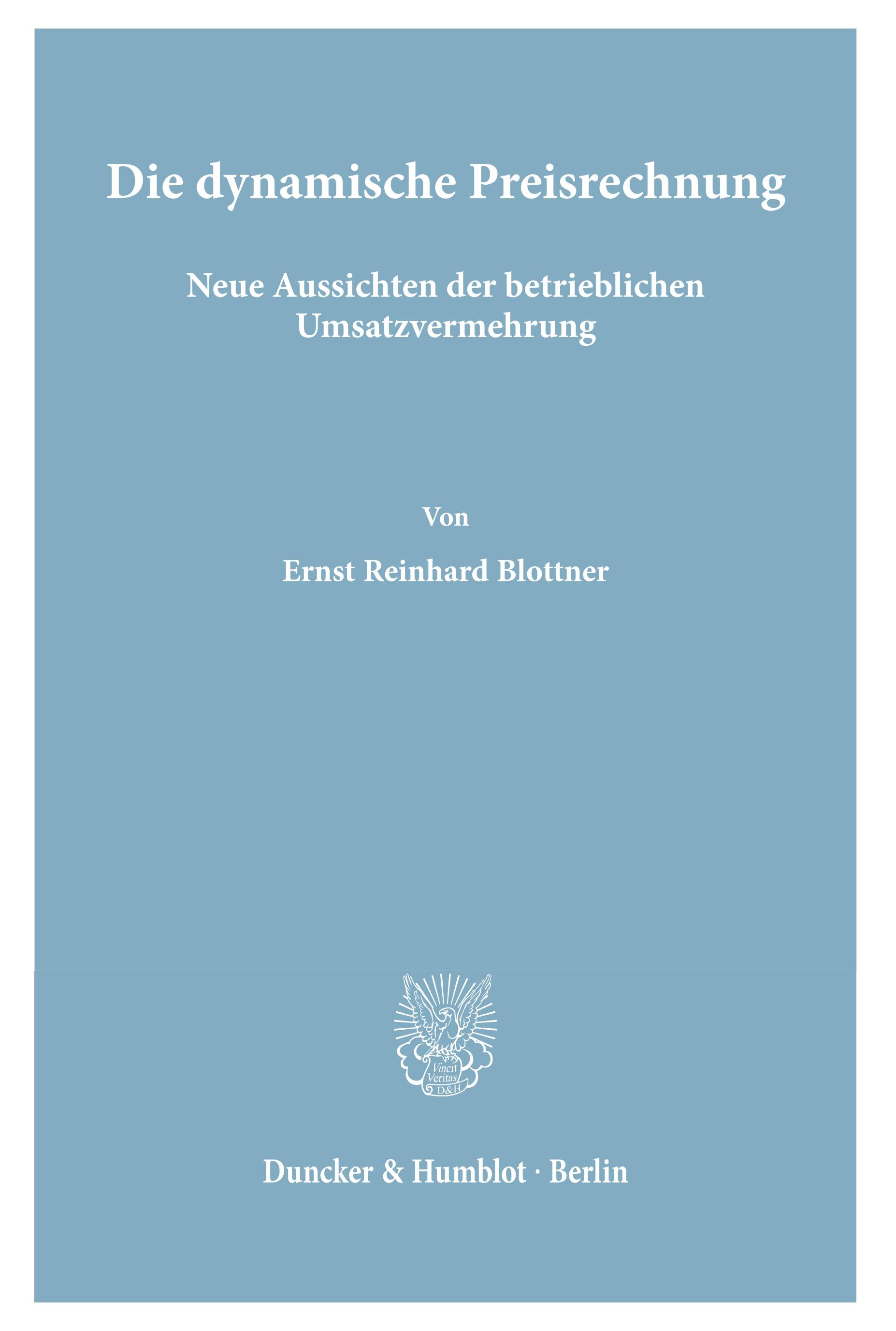 Vorderes Coverbild Die dynamische Preisrechnung.