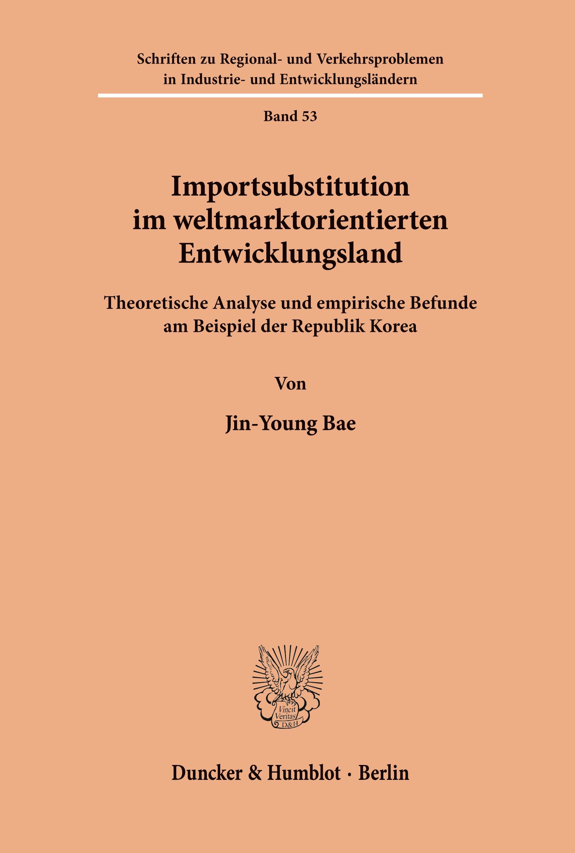 Vorderes Coverbild Importsubstitution im weltmarktorientierten Entwicklungsland.