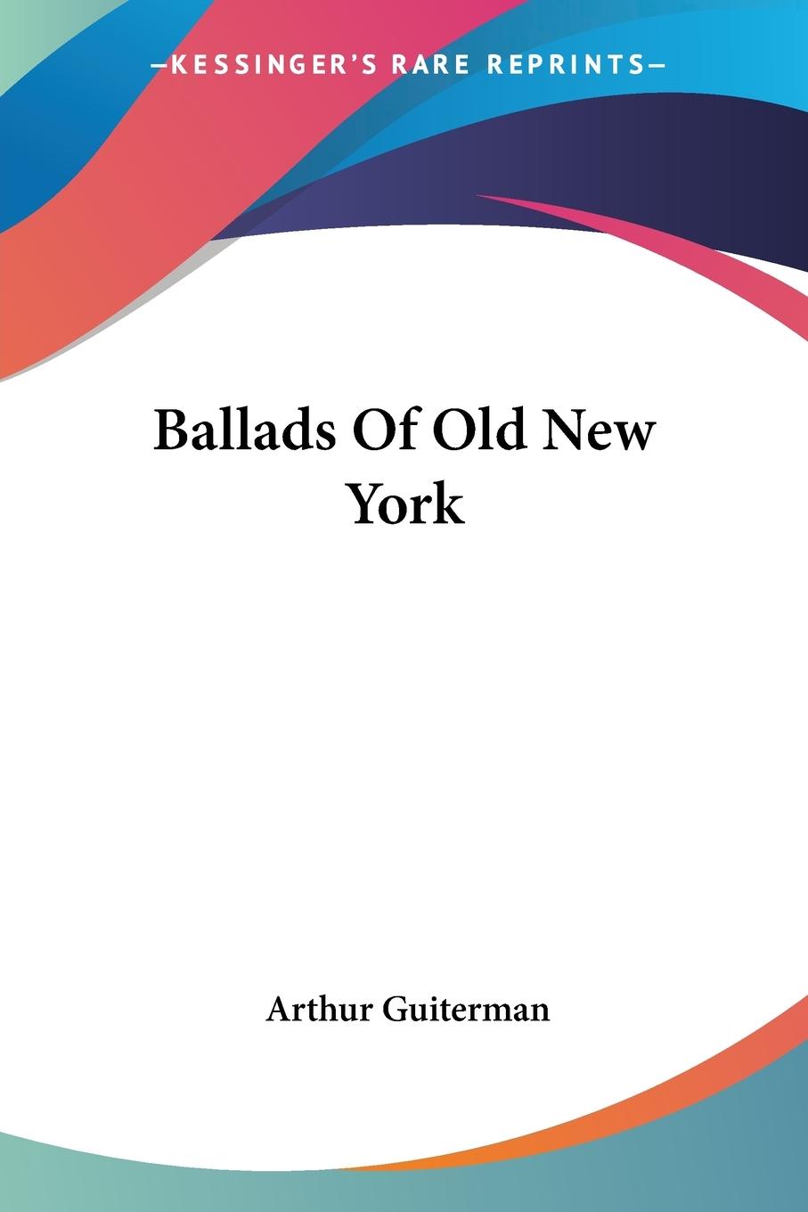 Vorderes Coverbild Ballads Of Old New York