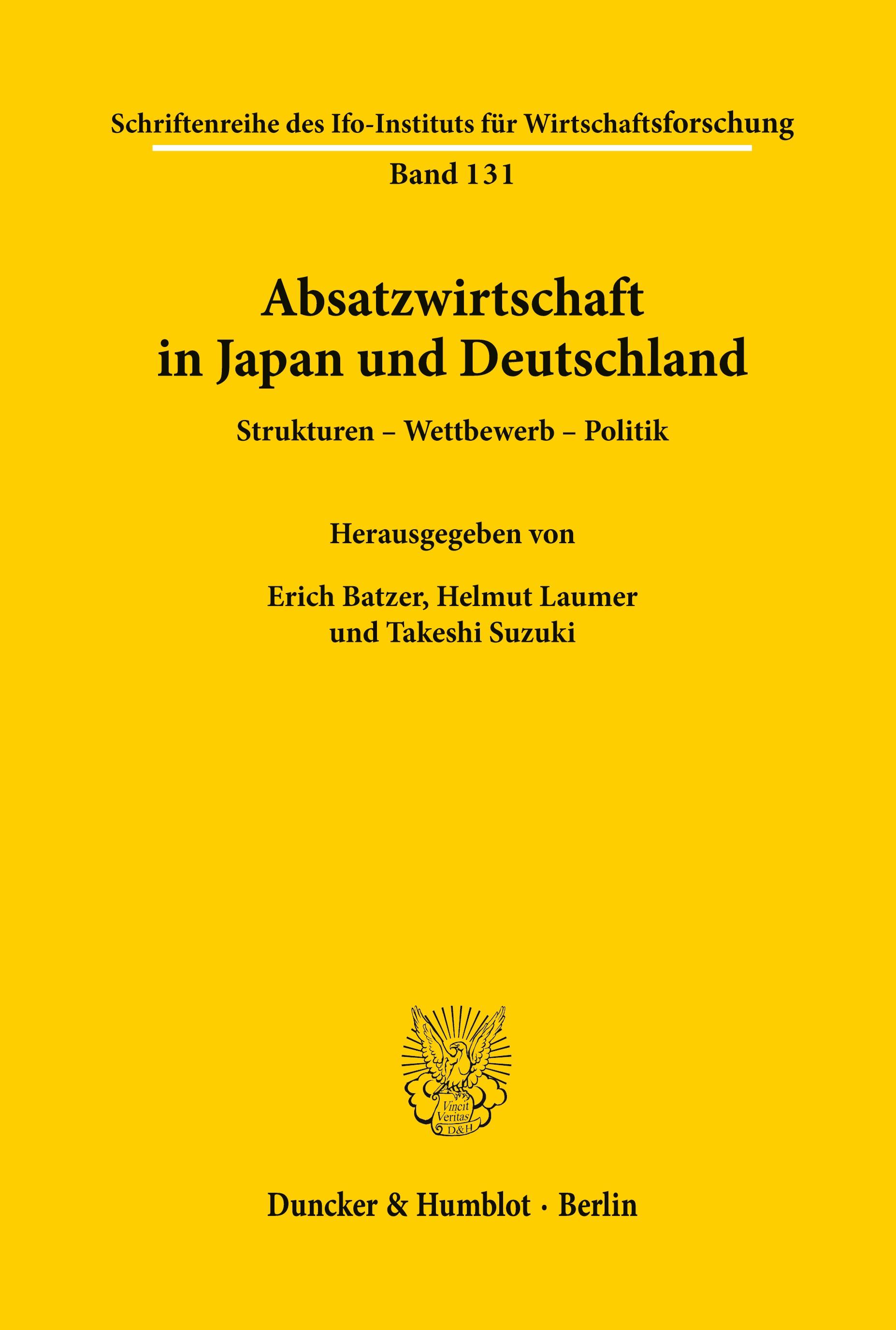 Vorderes Coverbild Absatzwirtschaft in Japan und Deutschland.