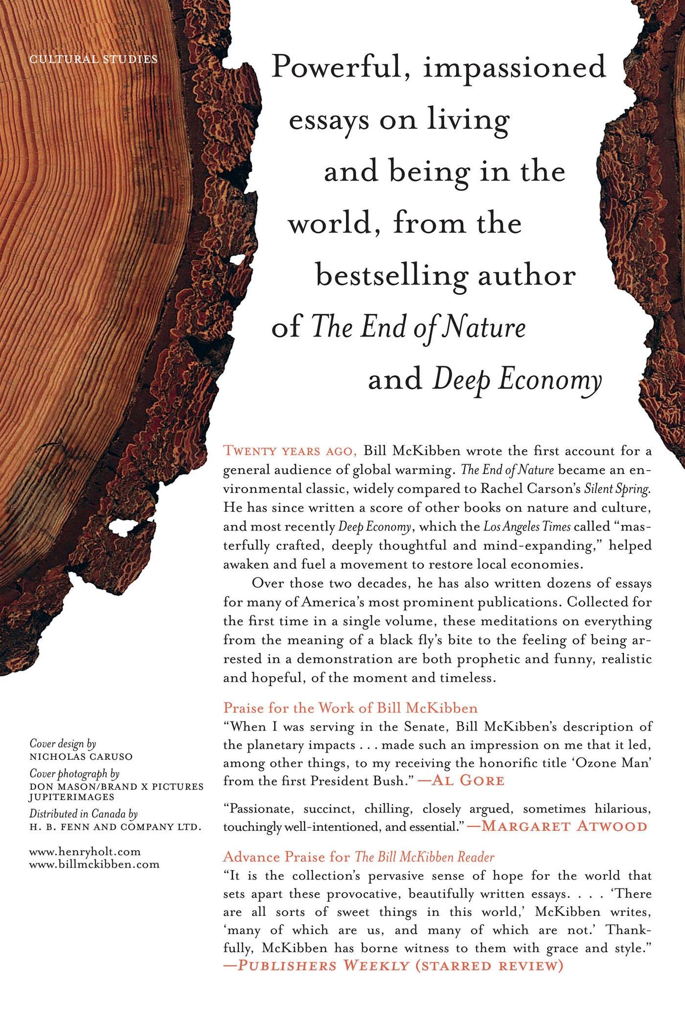 Rückseitencover The Bill McKibben Reader