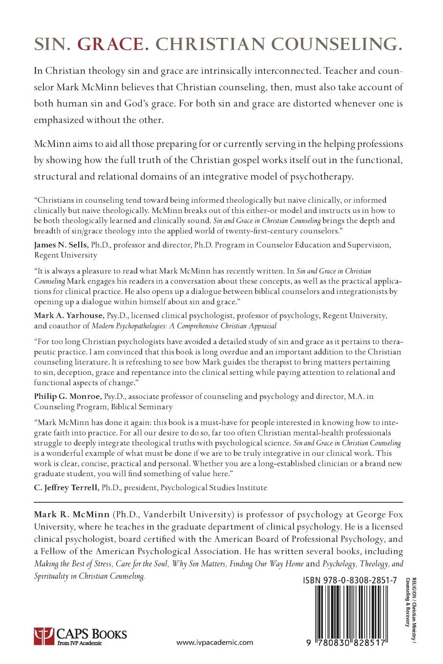 Rückseitencover Sin and Grace in Christian Counseling