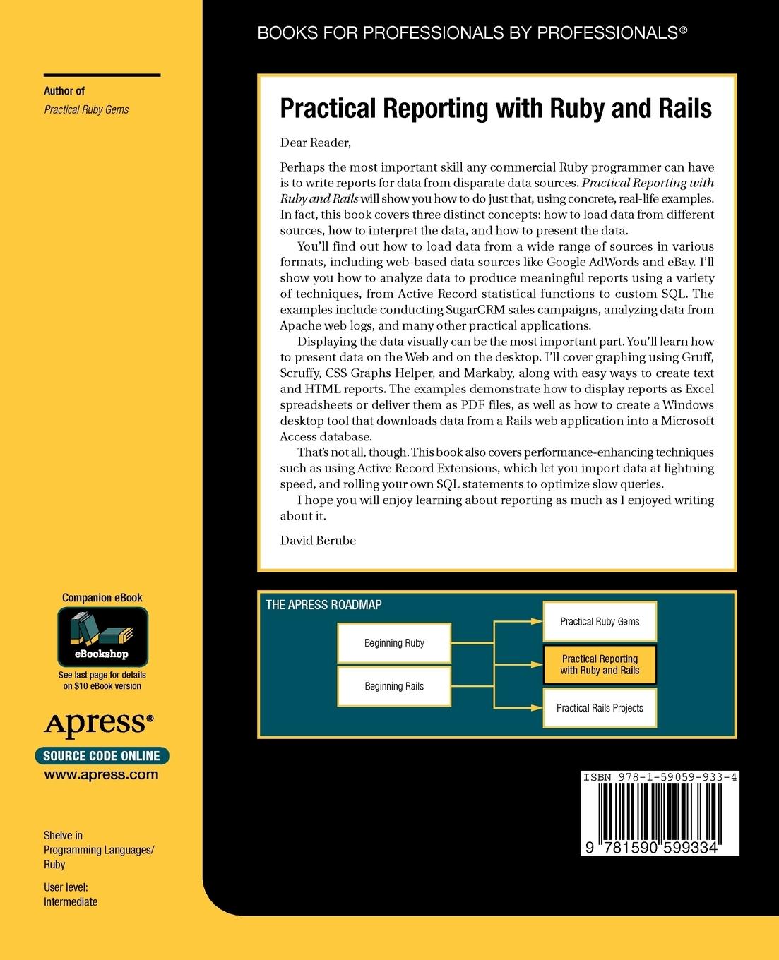 Rückseitencover Practical Reporting with Ruby and Rails