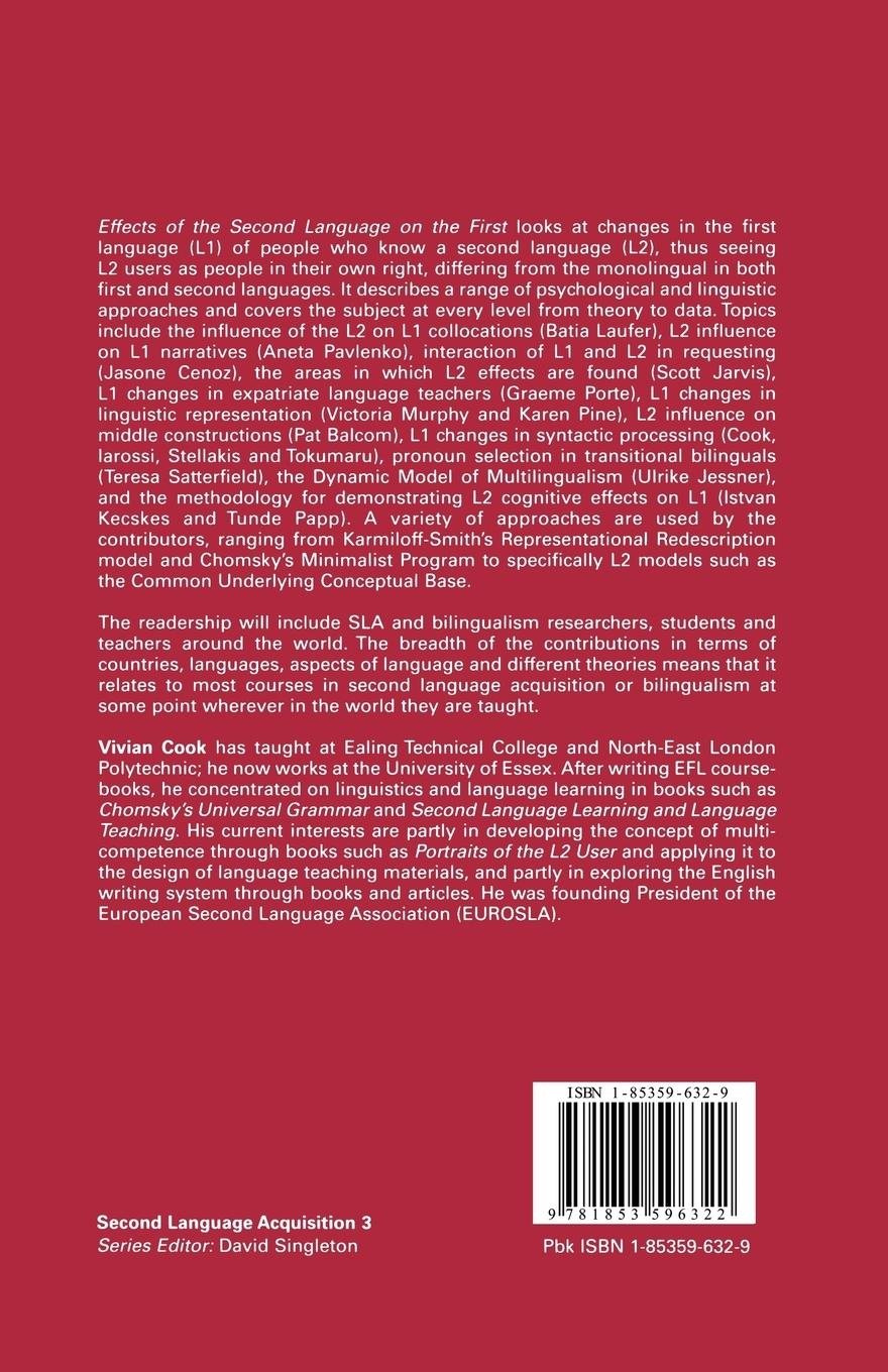 Rückseitencover Effects of the Second Language on the First