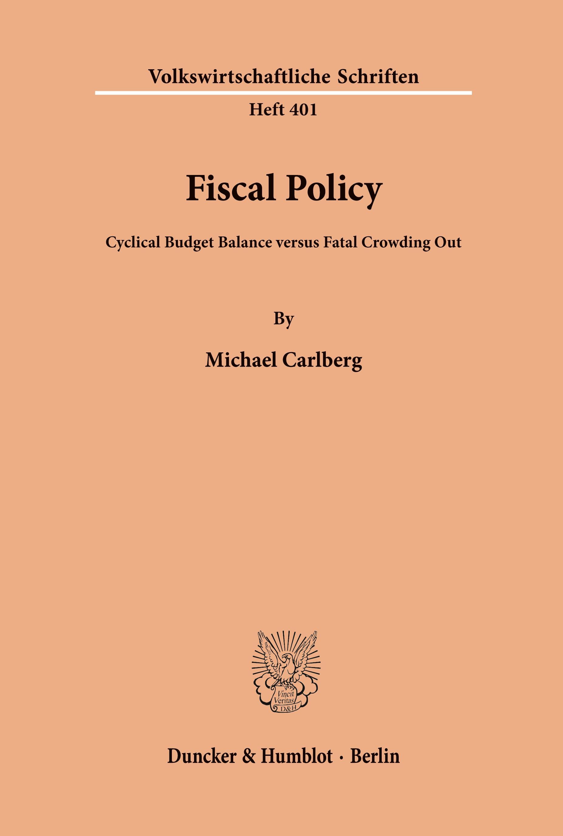 Vorderes Coverbild Fiscal Policy.