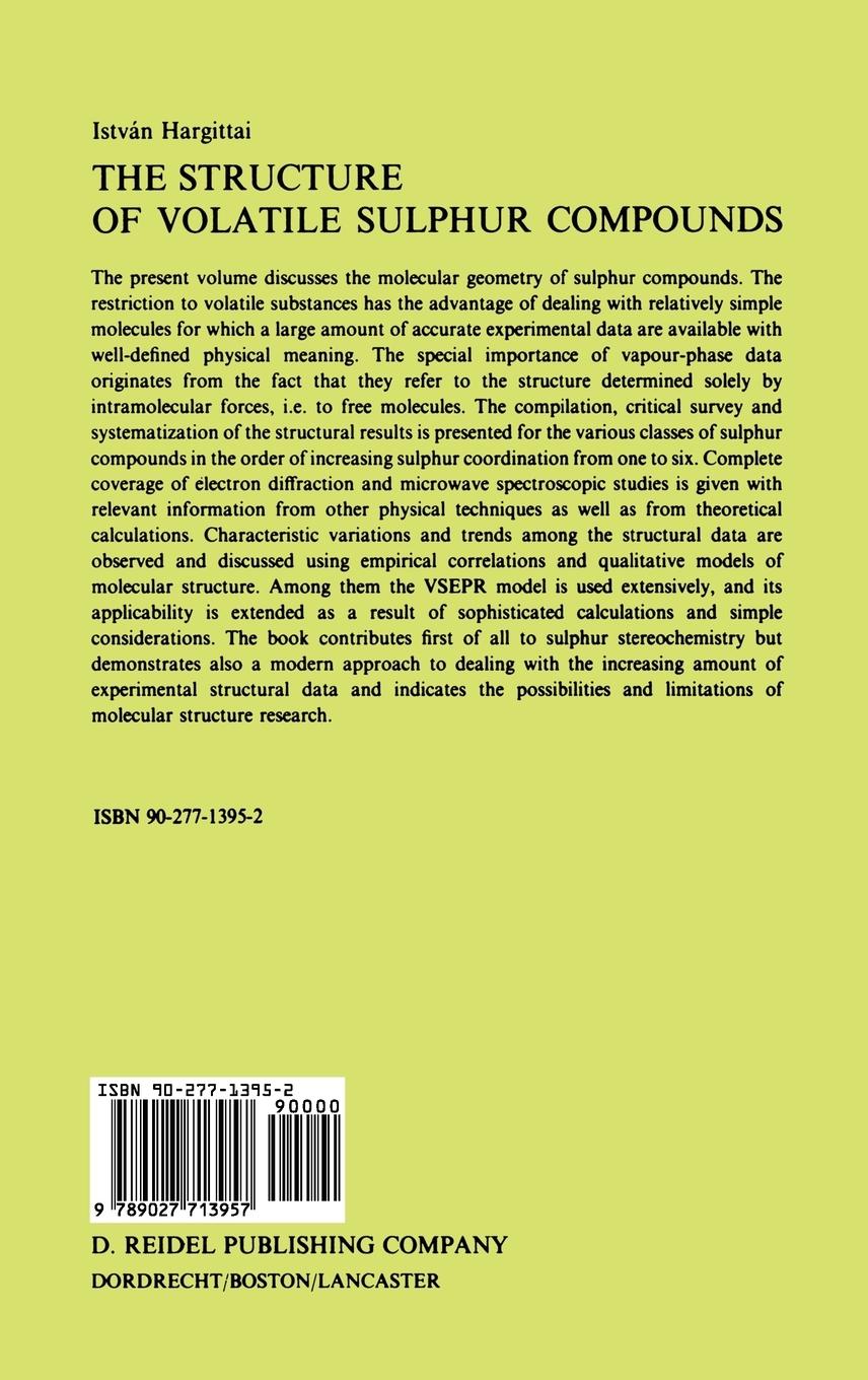 Rückseitencover The Structure of Volatile Sulphur Compounds
