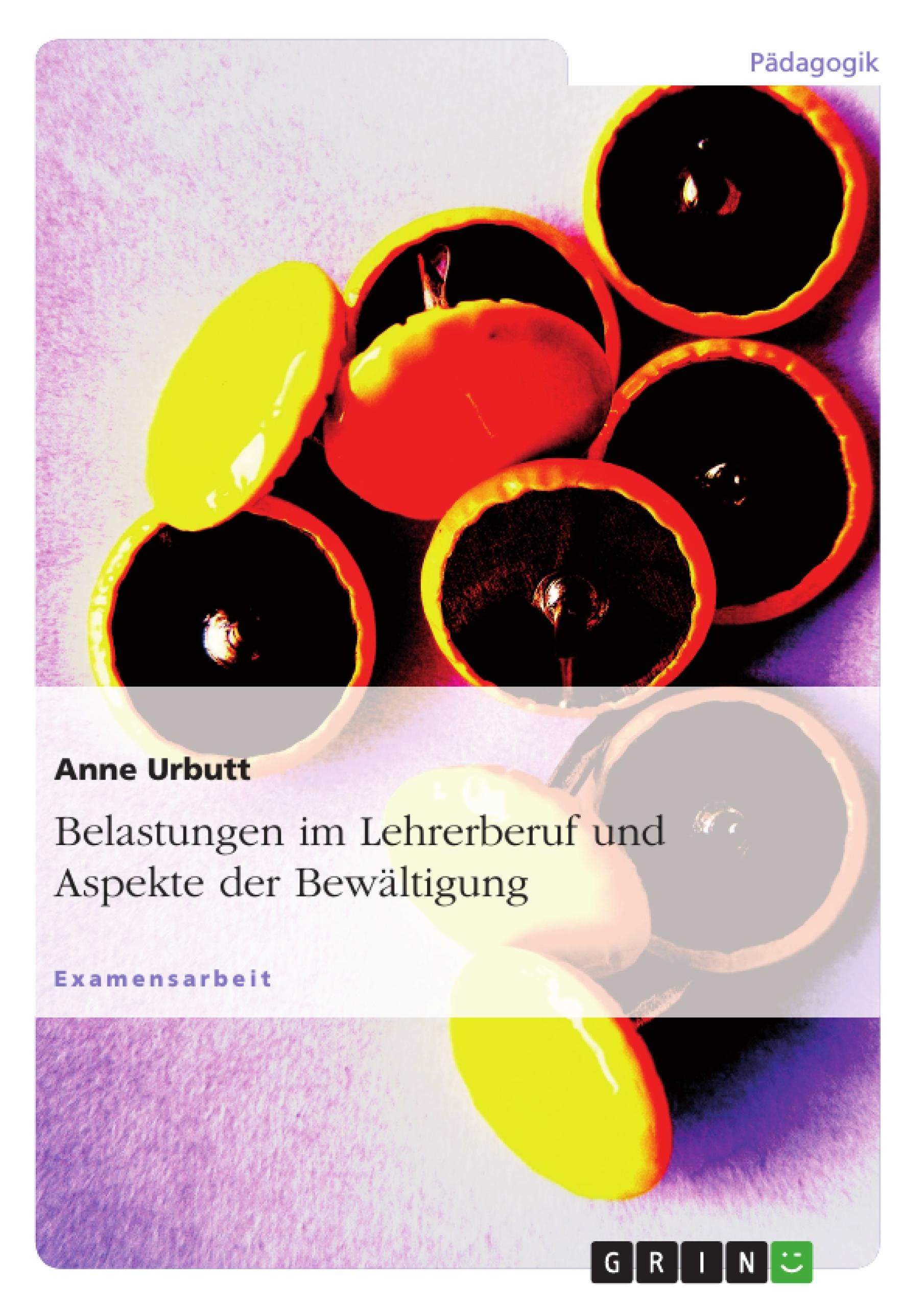 Vorderes Coverbild Belastungen im Lehrerberuf und Aspekte der Bewältigung