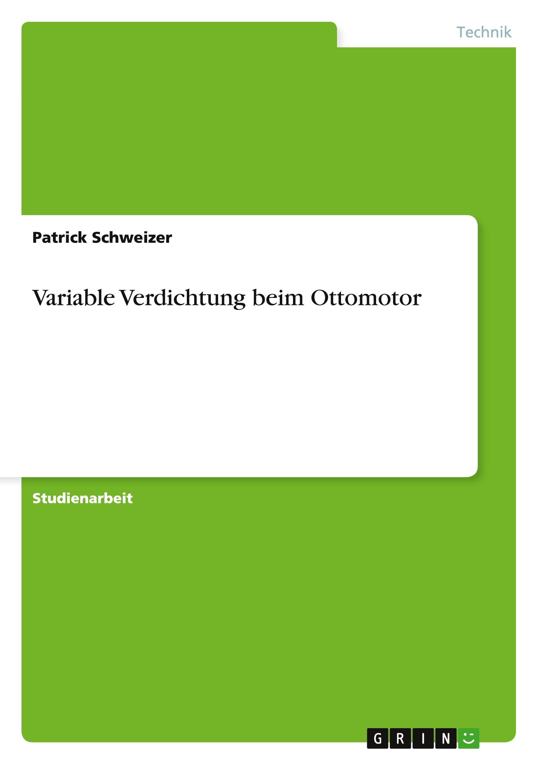 Vorderes Coverbild Variable Verdichtung beim Ottomotor