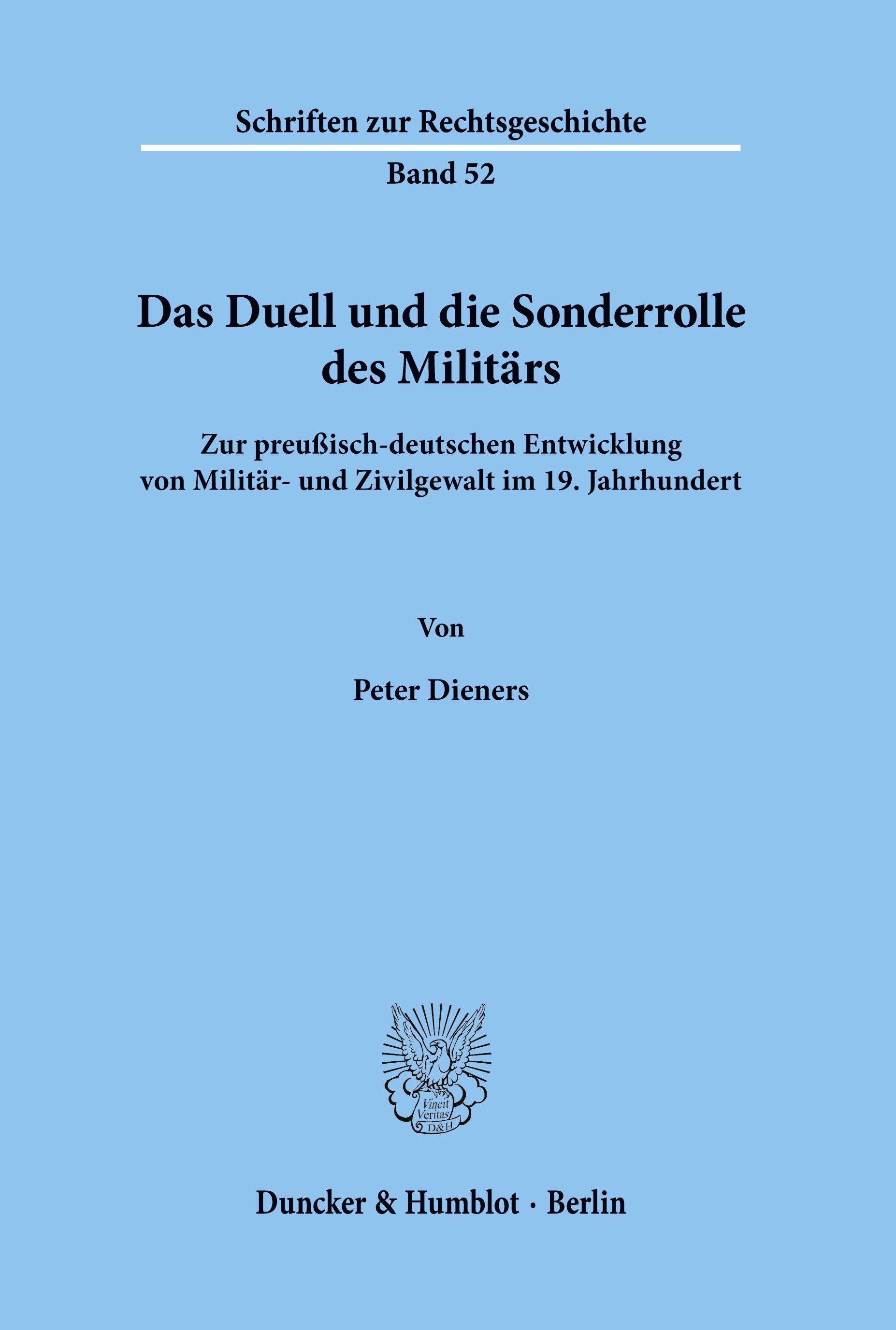 Vorderes Coverbild Das Duell und die Sonderrolle des Militärs.