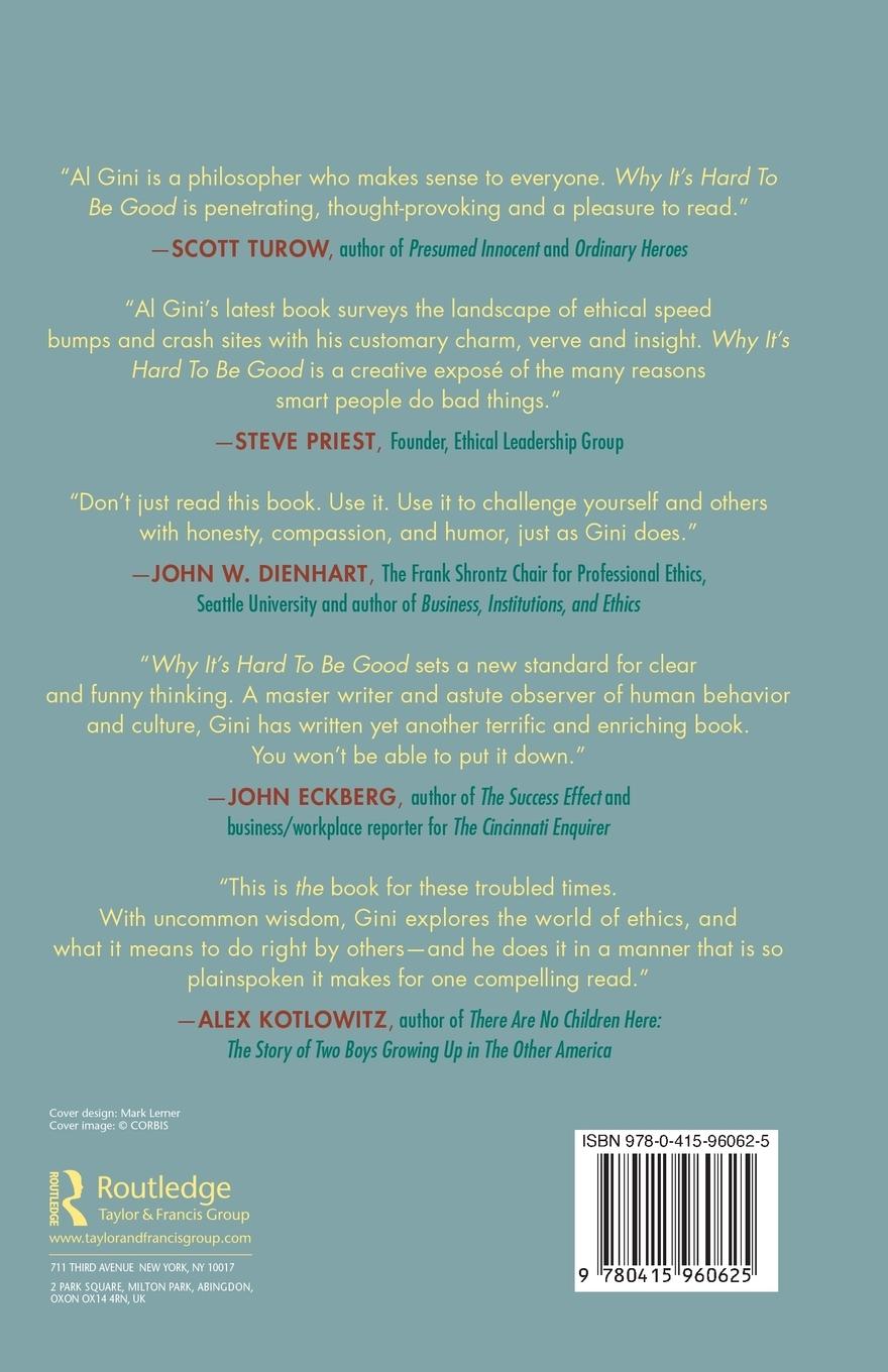 Rückseitencover Why It's Hard To Be Good