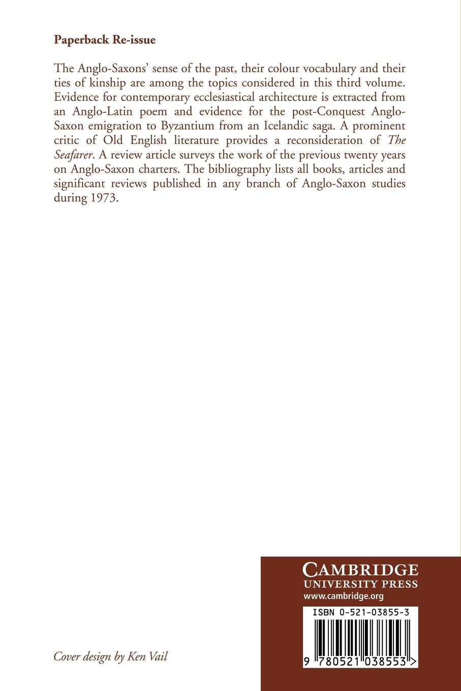 Rückseitencover Anglo-Saxon England