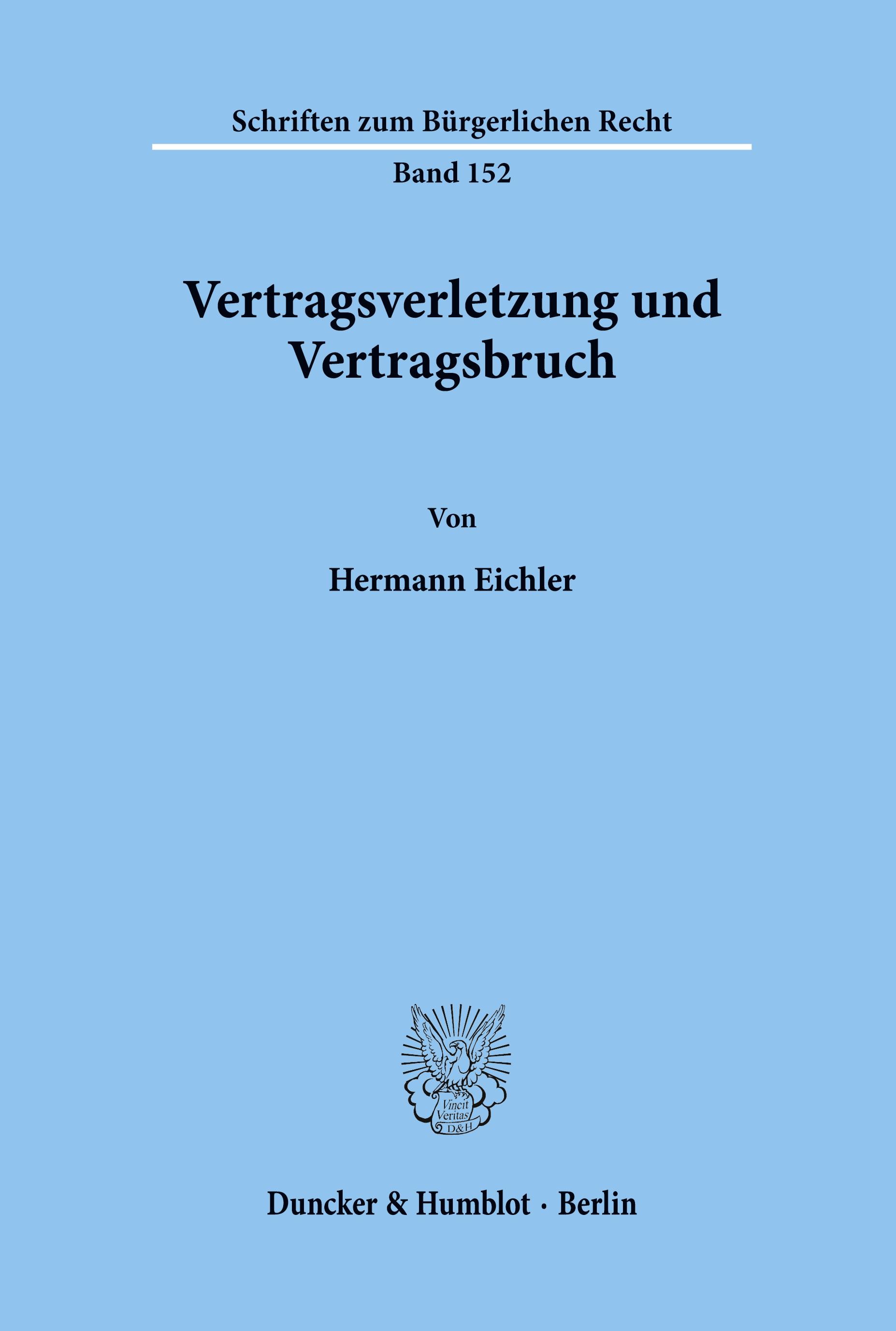 Vorderes Coverbild Vertragsverletzung und Vertragsbruch.