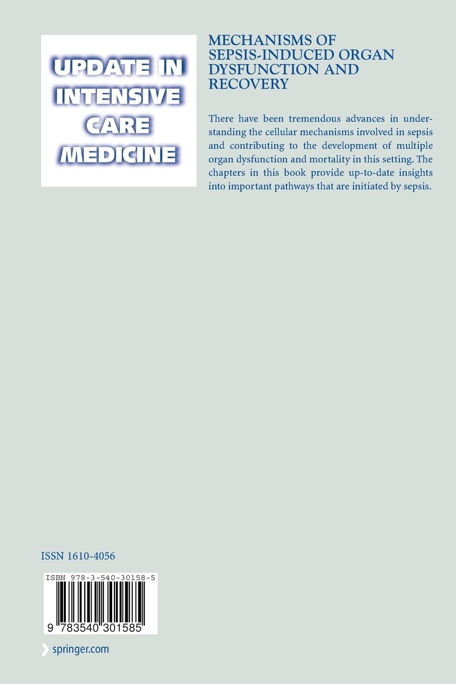 Rückseitencover Mechanisms of Sepsis-Induced Organ Dysfunction and Recovery