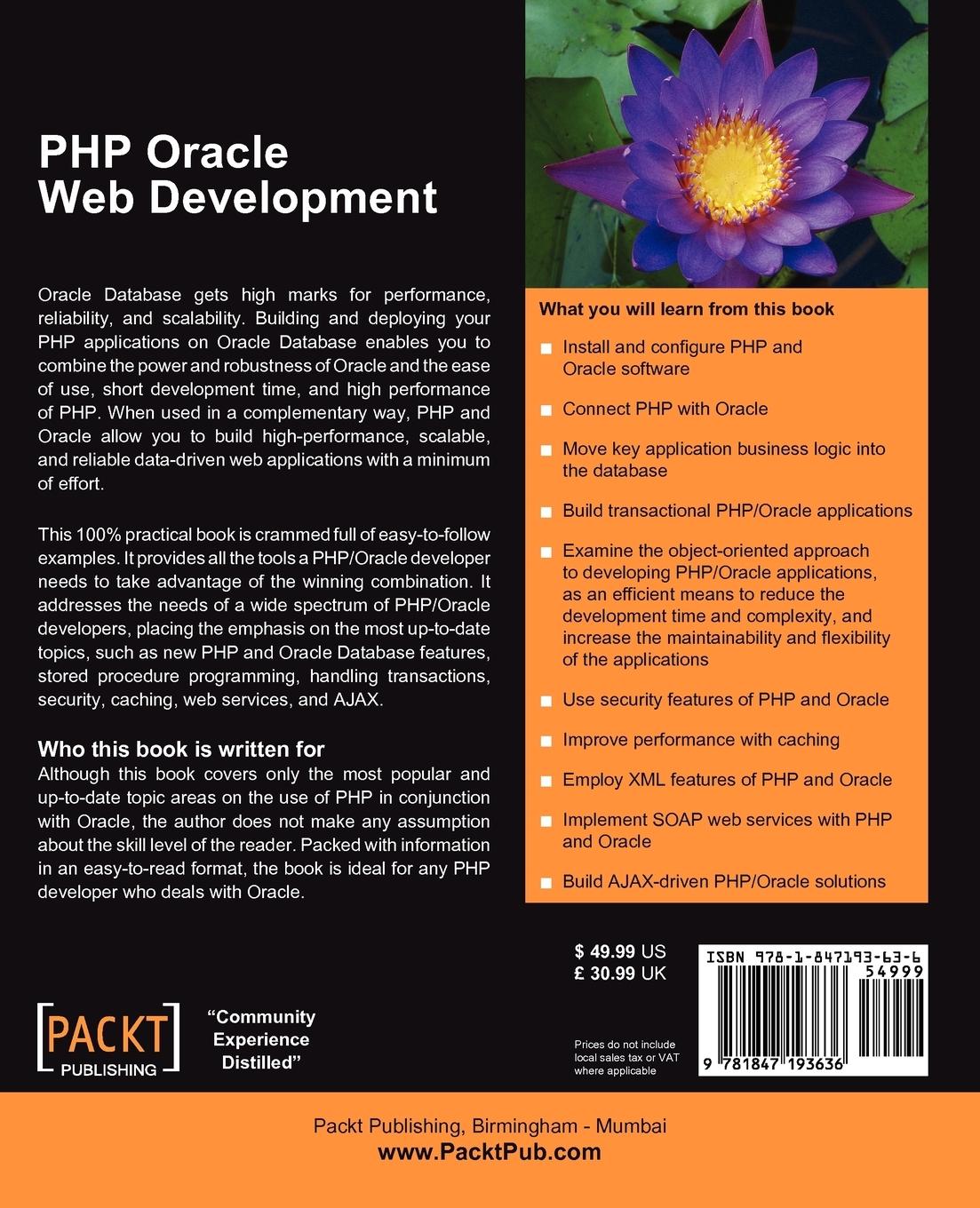 Rückseitencover PHP Oracle Web Development