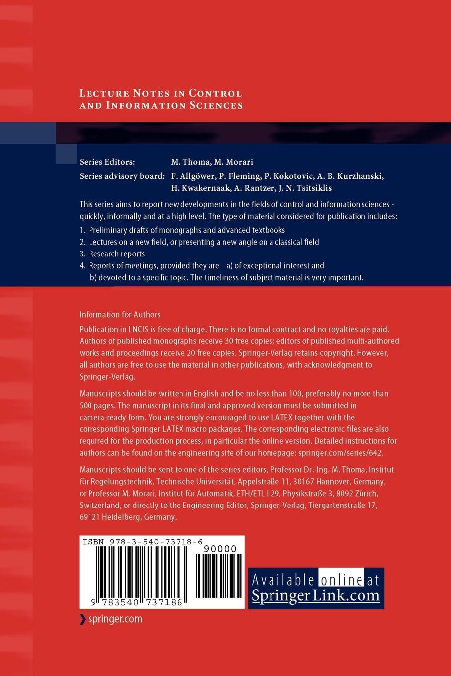 Rückseitencover Nonlinear Analysis and Synthesis Techniques for Aircraft Control