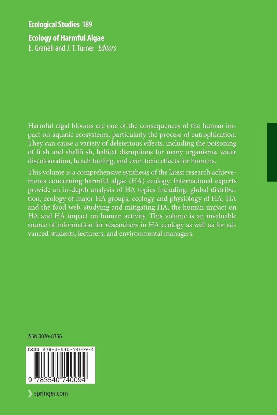 Rückseitencover Ecology of Harmful Algae