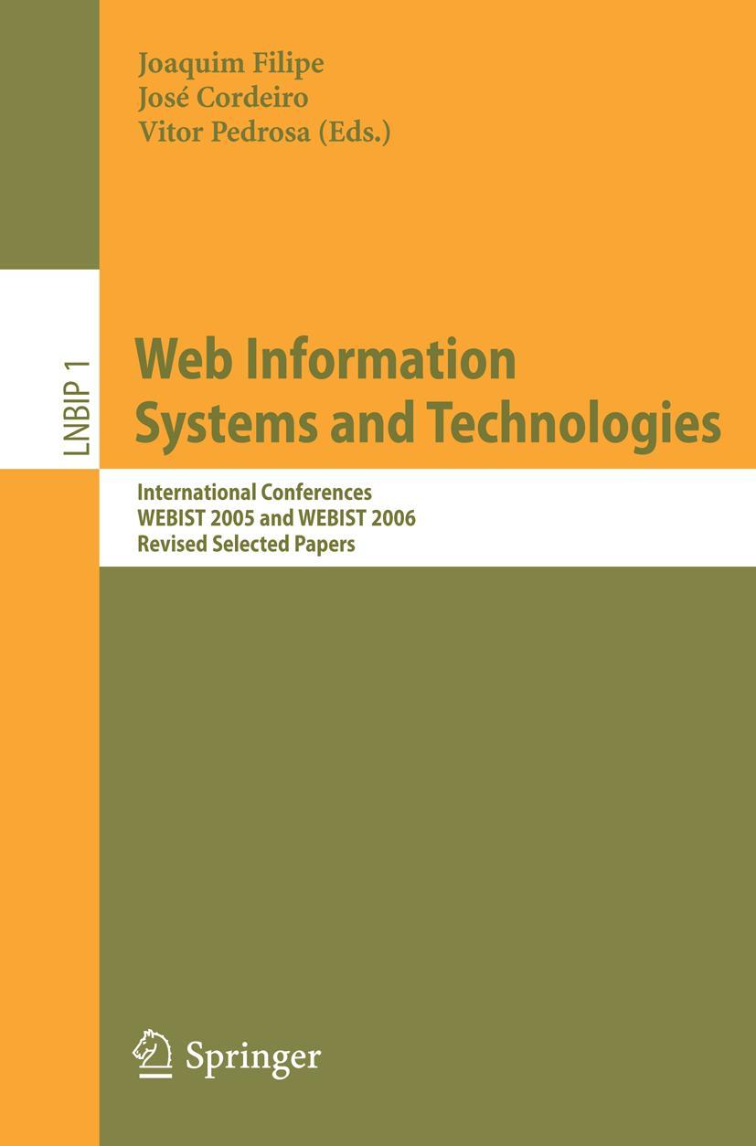 Vorderes Coverbild Web Information Systems and Technologies