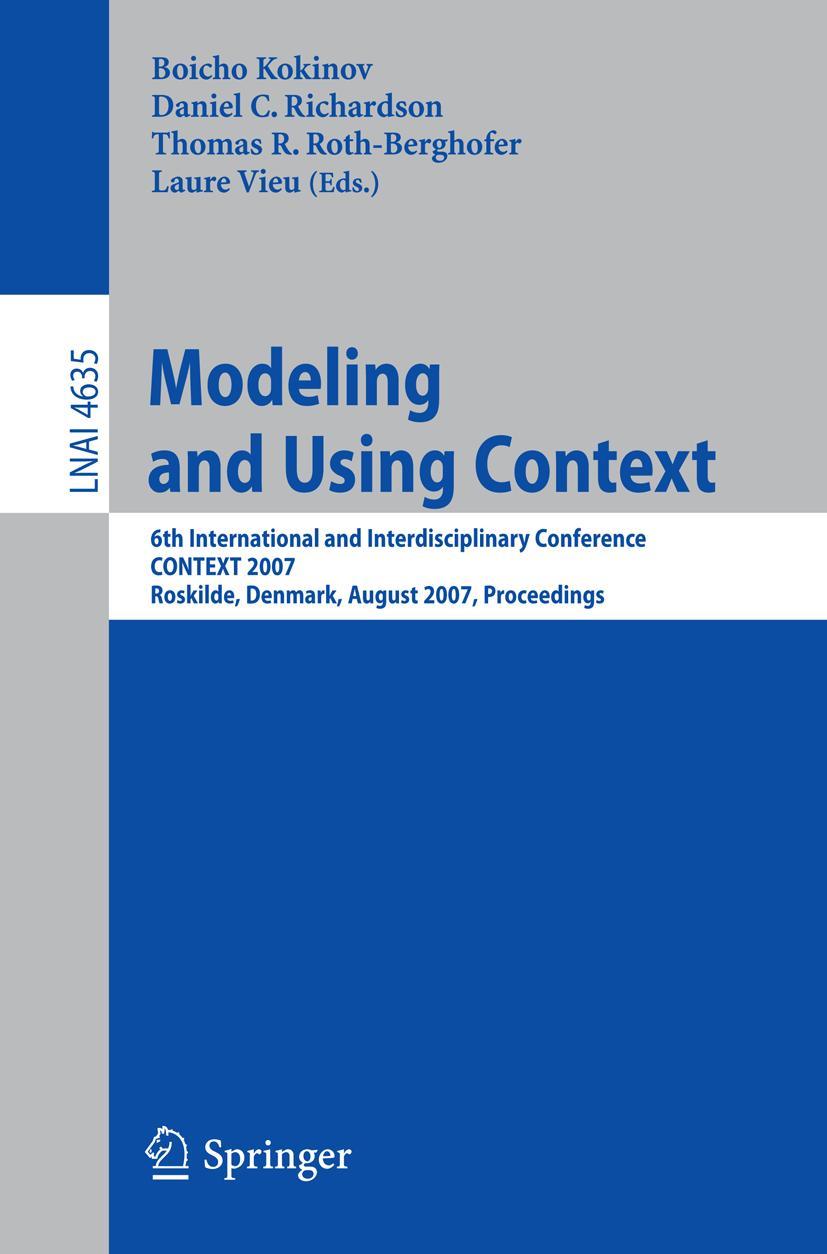 Vorderes Coverbild Modeling and Using Context