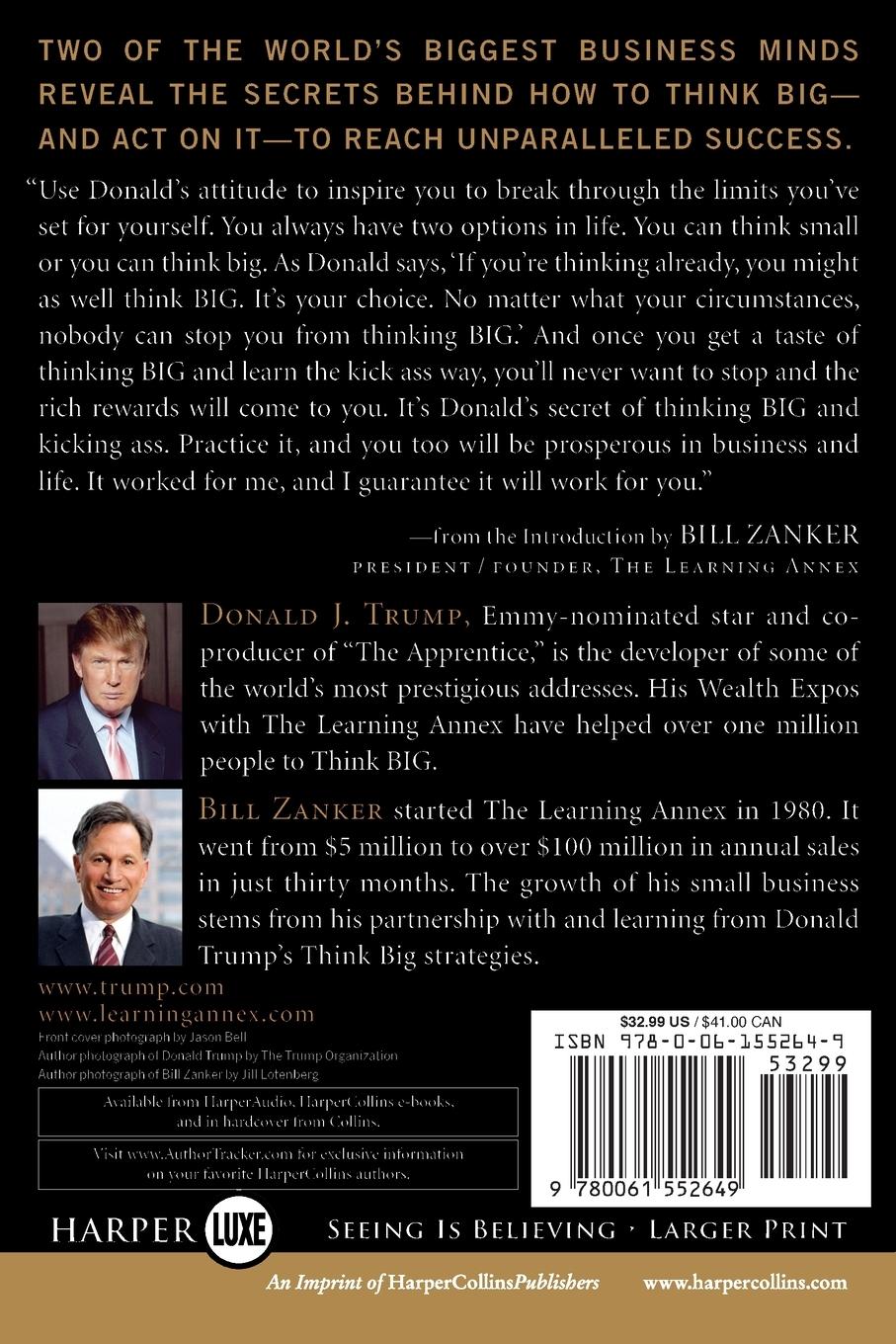 Rückseitencover Think BIG and Kick Ass in Business and Life LP