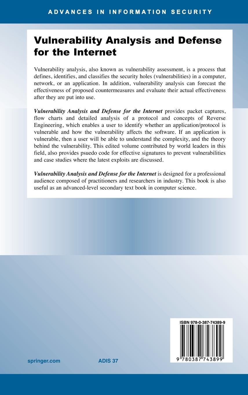 Rückseitencover Vulnerability Analysis and Defense for the Internet